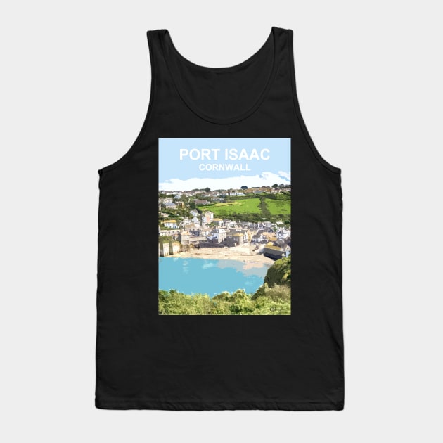 Port Isaac, Cornwall. Cornish gift. Kernow fishing harbour Tank Top by BarbaraGlebska